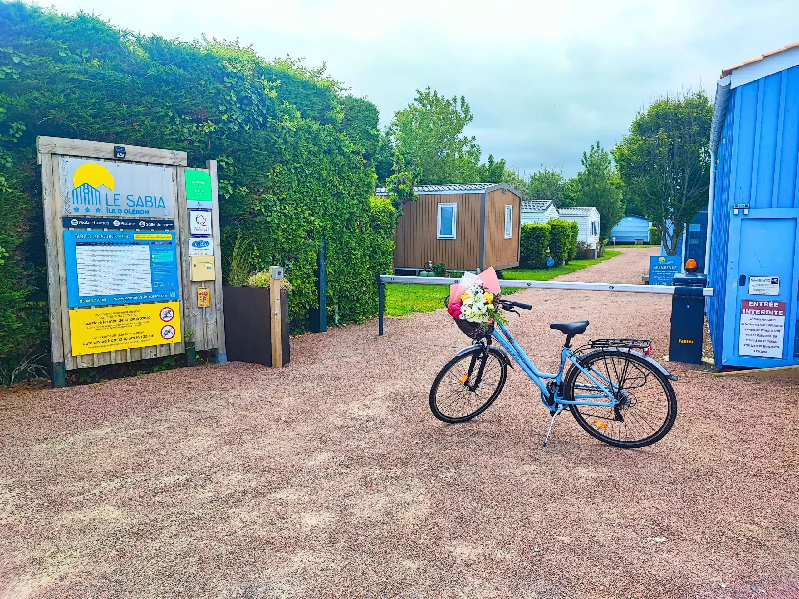 entrance to camping le sabia on l'ile d'oleron